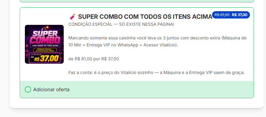 Capa do Super Combo com todos os adicionais