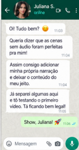 Conversa de Juliana S. sobre sua experiência com o Arsenal GTA VI