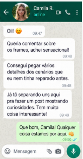 Conversa de Camila R. sobre sua experiência com o Arsenal GTA VI